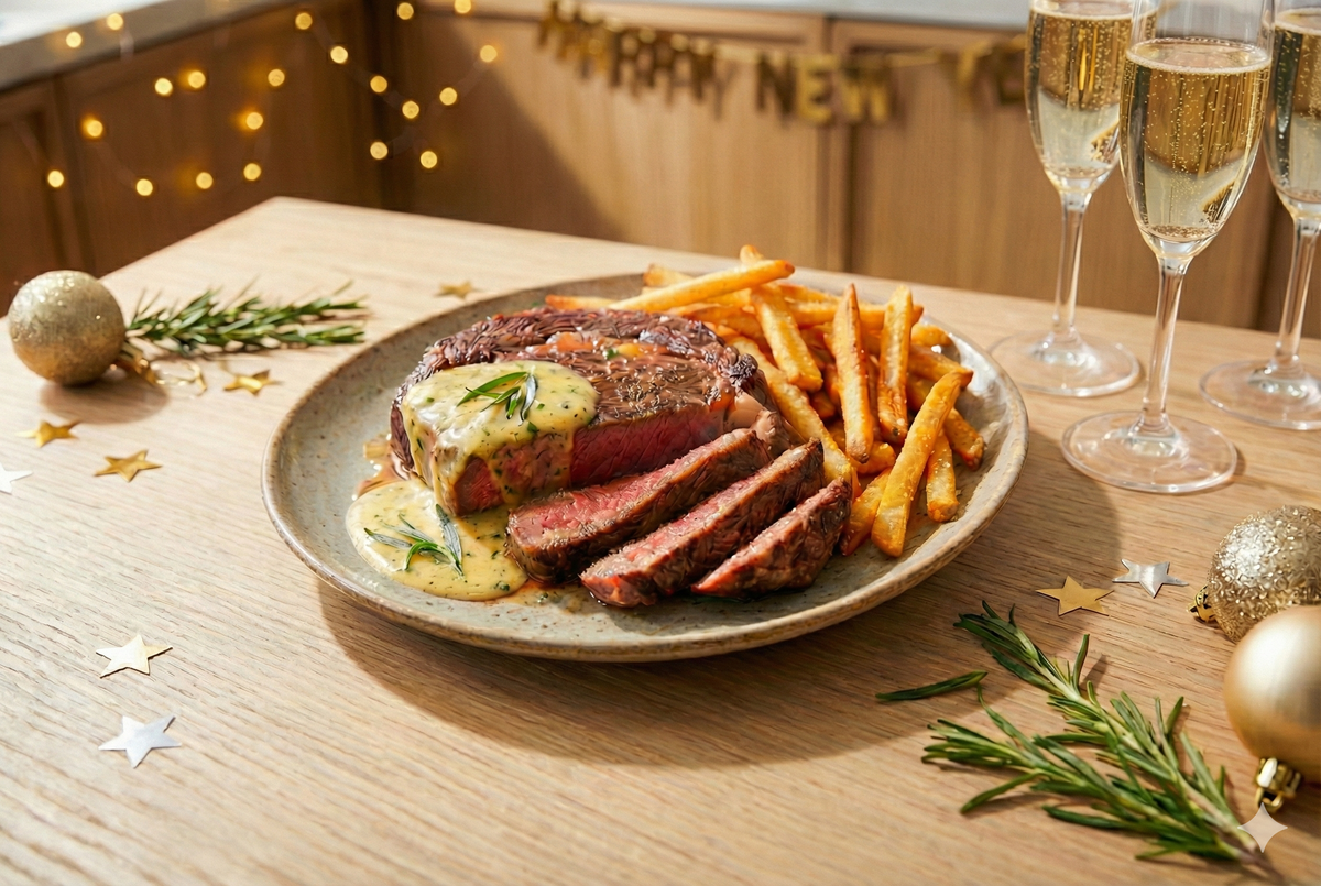 Sylwestrowy luksus w domu: Steak Frites i sos Béarnaise z ONYX Cookware