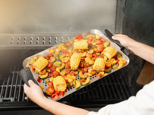 TACA BBQ ZE STALI NIERDZEWNEJ 50×30 CM - 2