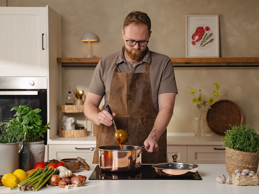 ZESTAW GARNKÓW HYBRYDOWYCH NON-STICK MIEDZIANYCH - 2 CZĘŚCI - 5