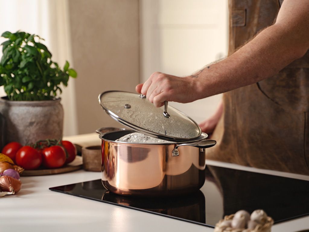 ZESTAW GARNKÓW HYBRYDOWYCH NON-STICK MIEDZIANYCH - 2 CZĘŚCI - 6