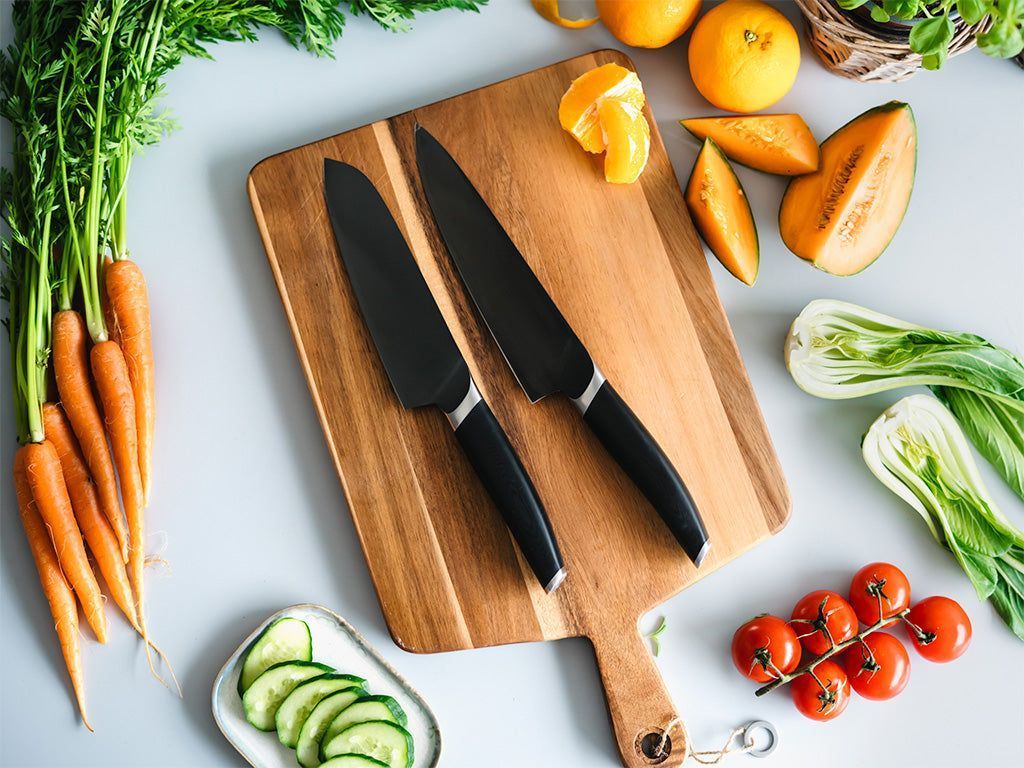 2-CZĘŚCIOWY ZESTAW NOŻY SZEFÓW KUCHNI I SANTOKU - 2
