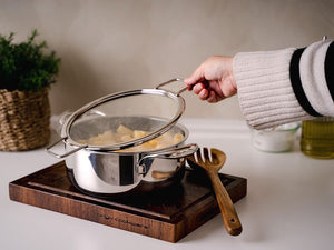 POKRYWKI SZKLANE DO UKŁADANIA W STOS – 18/ 20/ 24/ 28 CM – 4 SZTUKI - 4