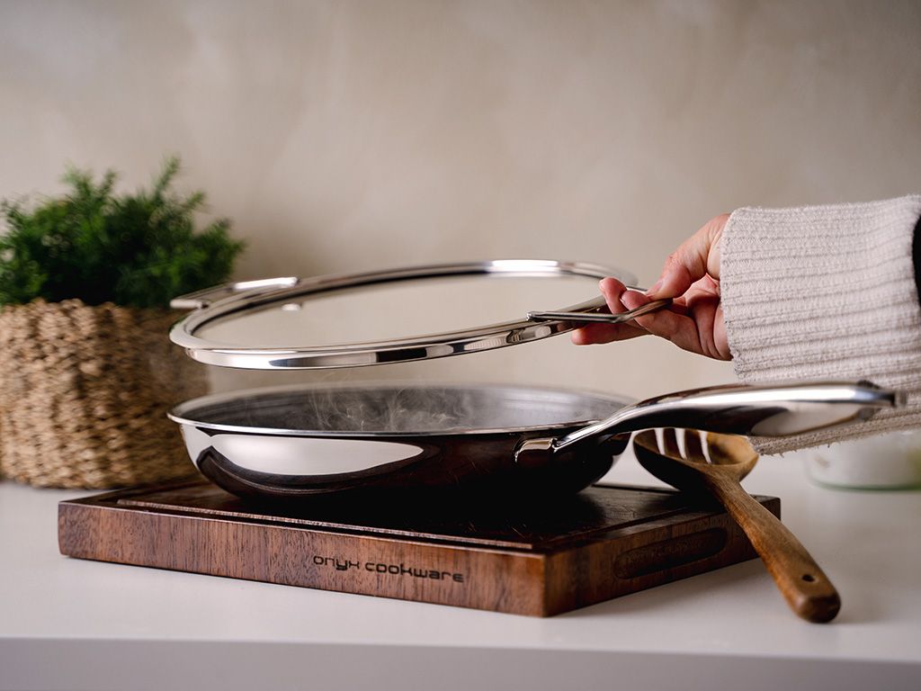 POKRYWKI SZKLANE DO UKŁADANIA W STOS – 18/ 20/ 24/ 28 CM – 4 SZTUKI - 6