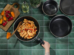 SADA WOK S ODJÍMATNÝM RUKOJETEM 30CM - 3