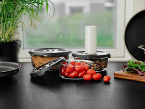 OKRĄGŁY SZKLANY POJEMNIK VACUUM – 635 ML - 6