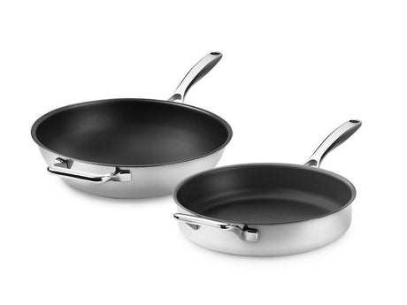 ZERO – NATURALNY ZESTAW WOK + PATELNIA DO SMAŻENIA NIEPRZYWIERAJĄCYCH – 2 ELEMENTY - 1